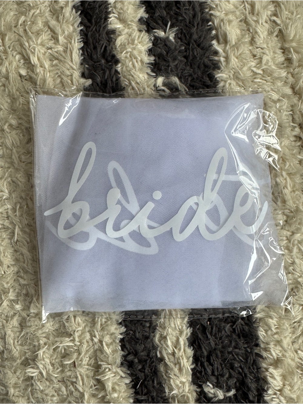 Bride tulle veil for bachelorette